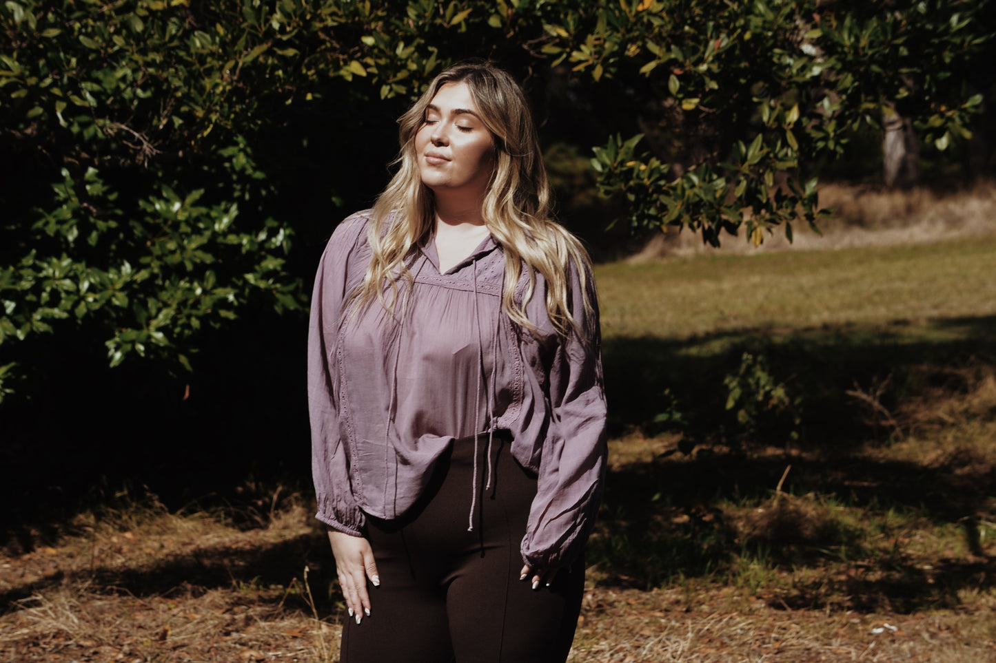 SMALL RESTOCK - MABEL BLOUSE DUSTY LAVENDER