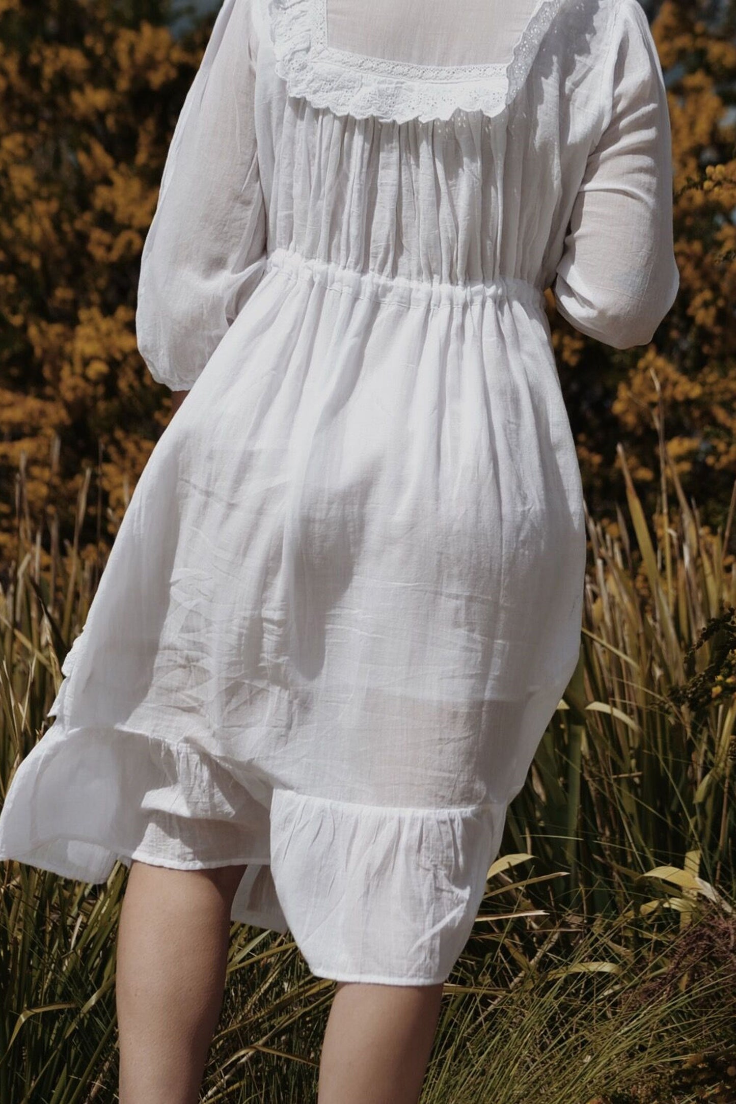 ABERDEEN WHITE COTTON LACE DRESS