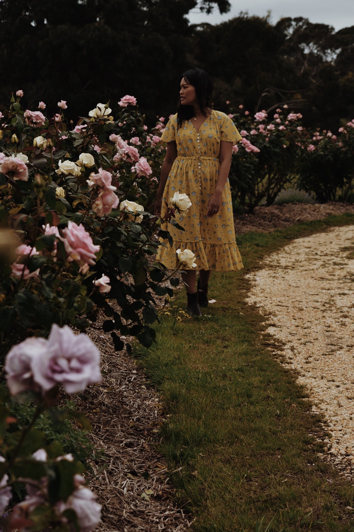 100% RECYCLED COTTON - DULCIE DRESS LEMON FLORAL