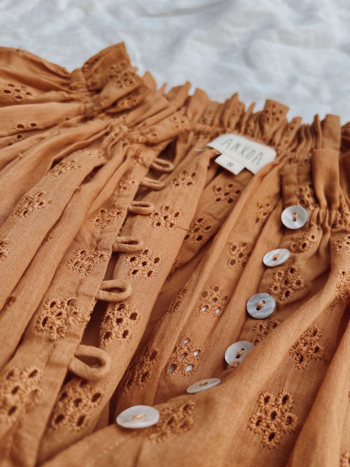 100% RECYCLED COTTON - ISABEL DRESS COPPER COTTON LACE