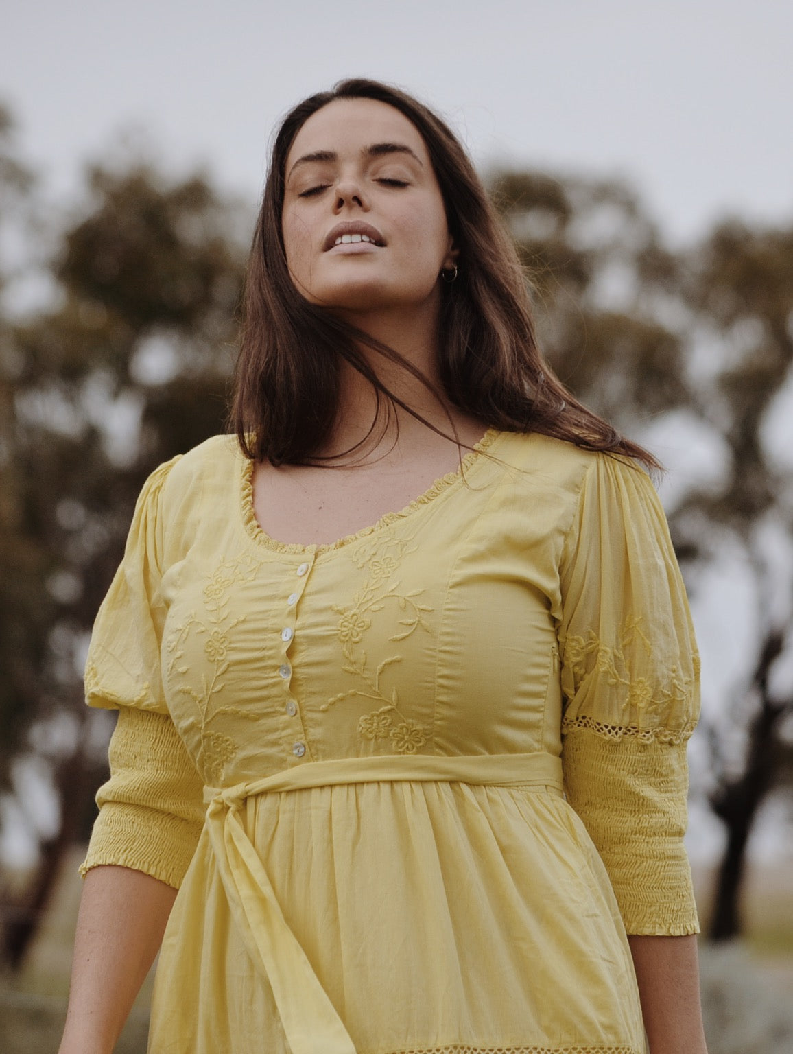 AUGUSTINE MAXI DRESS LEMON MERINGUE