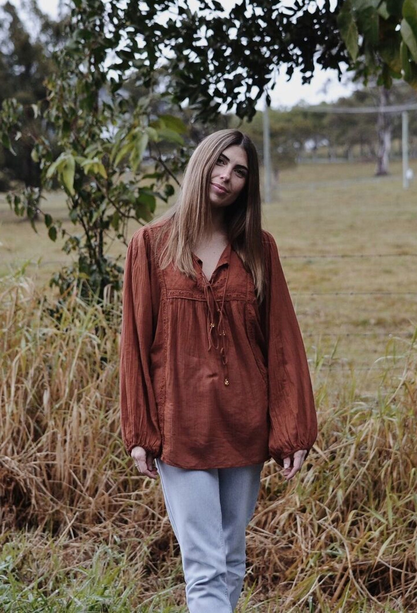MABEL BLOUSE CLAY